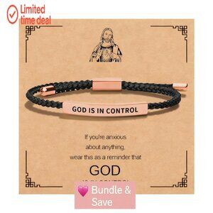 Adjustable Braided Tube Bracelet Inspirational Jewelry Gift for Women